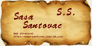 Saša Santovac vizit kartica
